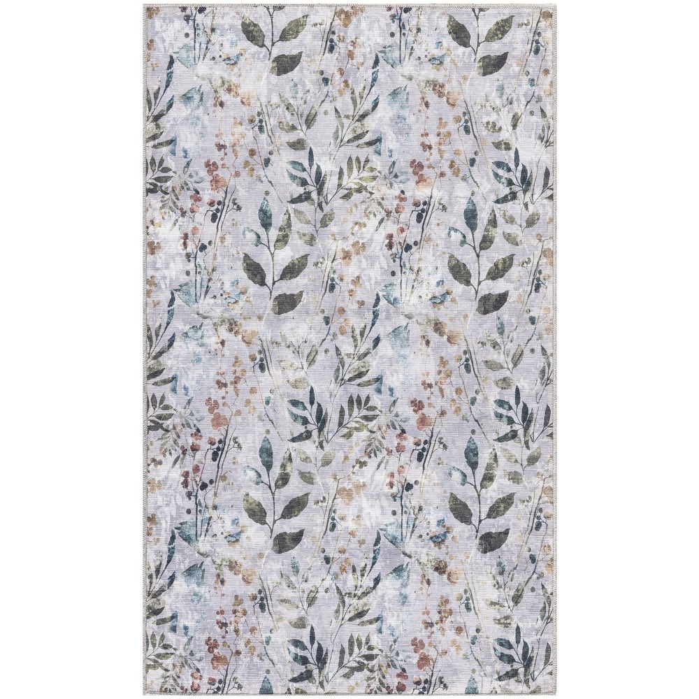 Nourison Washables Indoor Multicolored Floral Area Rug