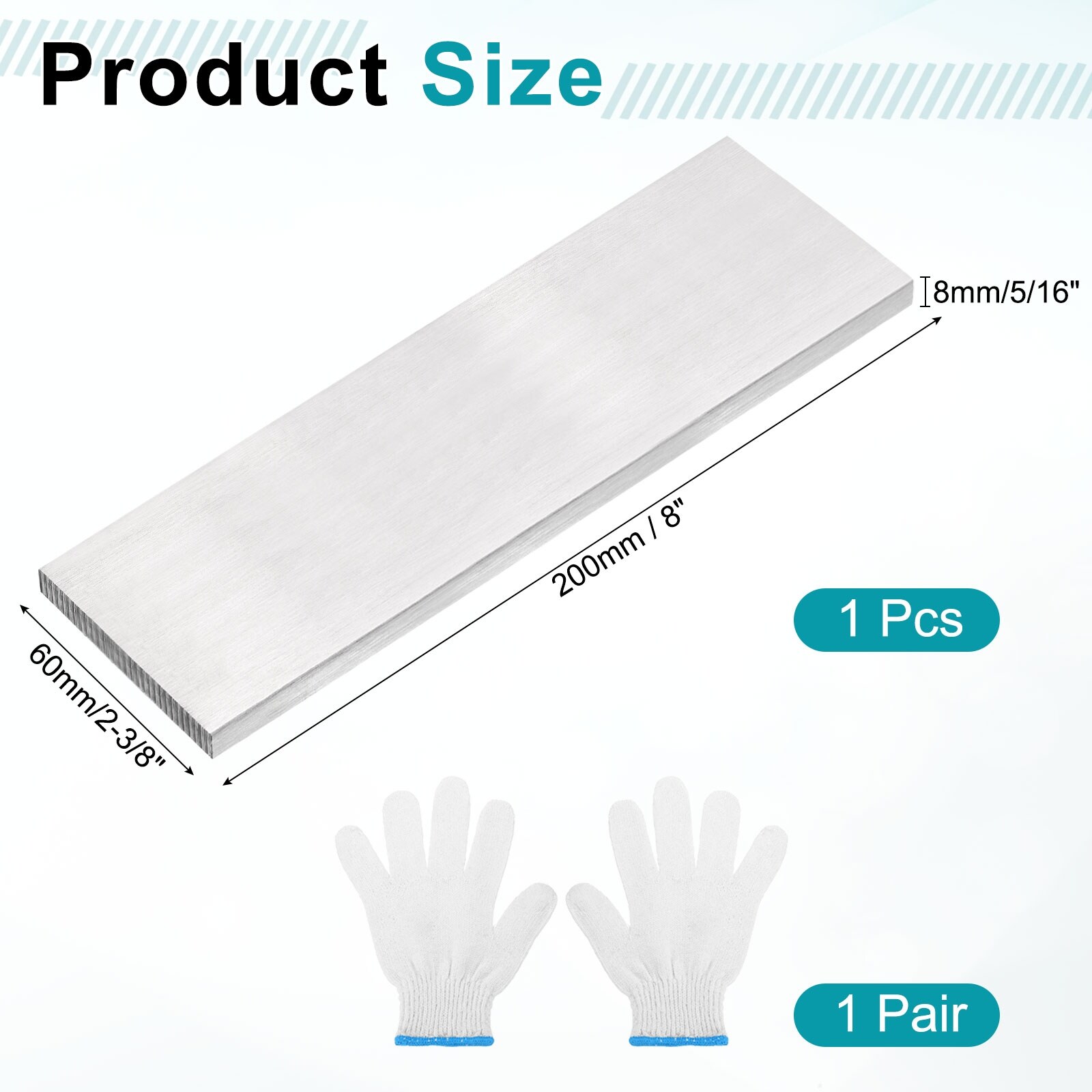 Stainless Steel Flat Bar Brushed Finish Trim Strips Sheets for Kitchen DIY Craft Making