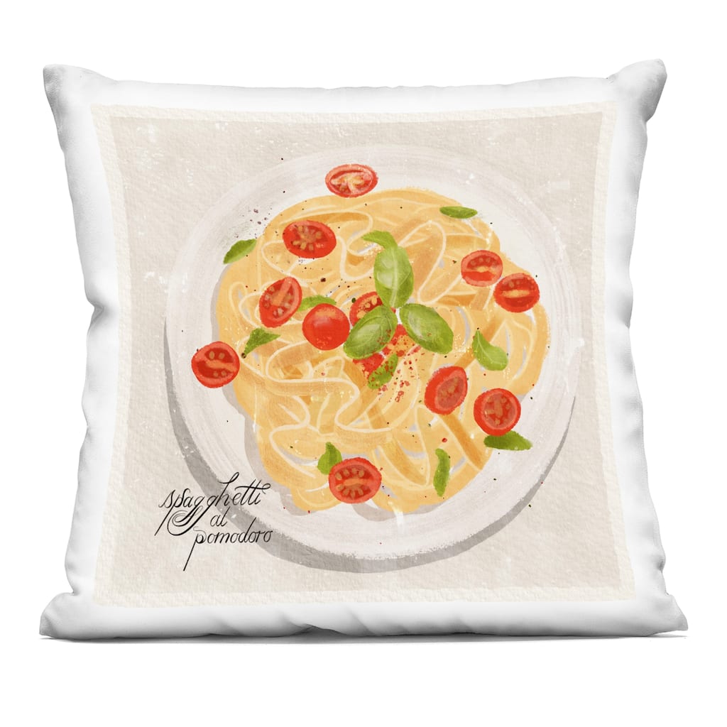 Stupell Italian Spaghetti Meal Decorative Printed Throw Pillow Design by Juliet Rose Philips