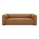 preview thumbnail 2 of 7, Aurora Modern Brown Blended Leather Sofa - 89.8"W x 38.2"D x 27.2"H