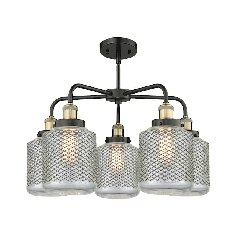 Innovations Lighting Edison - 5 Light 24" Stem Hung Chandelier