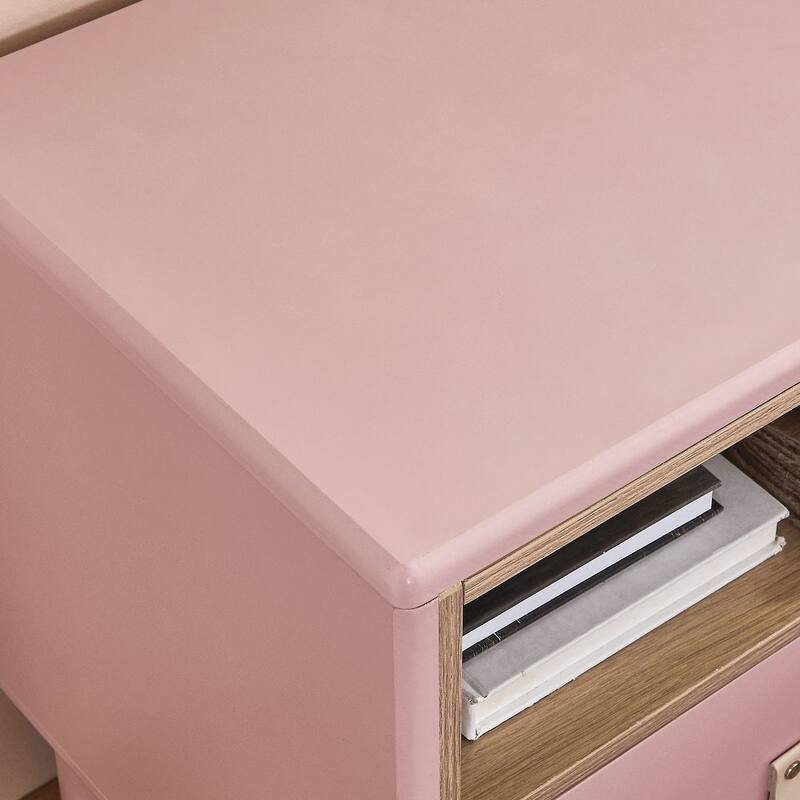 Modern Compact Wooden Single Drawer Nightstand