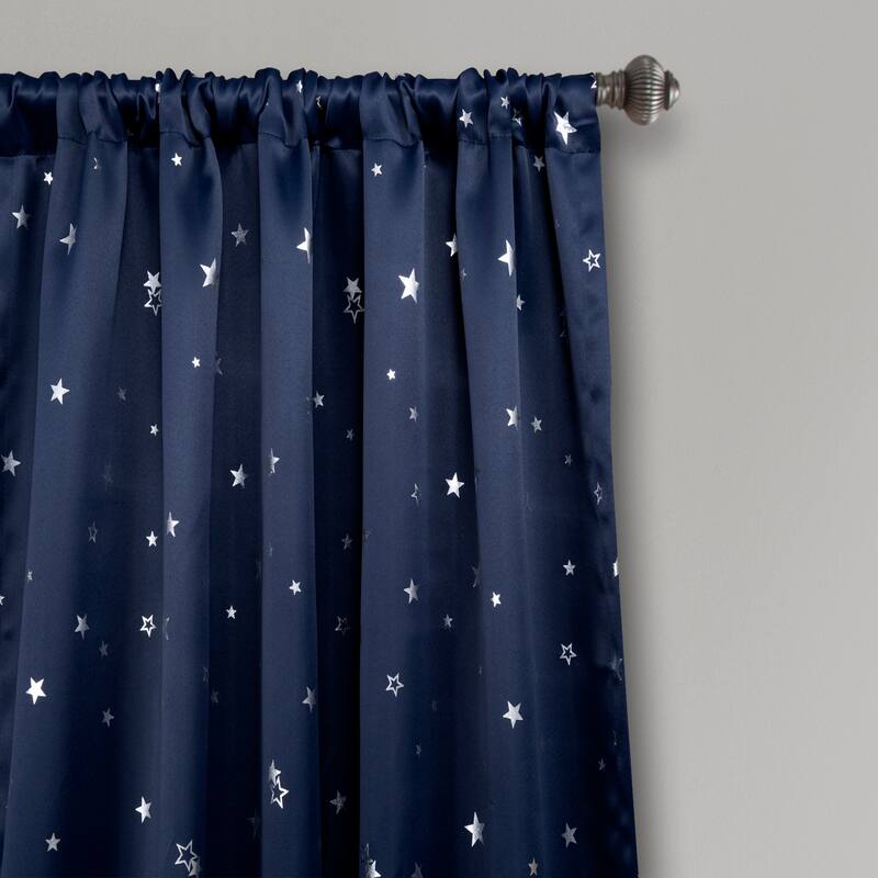 Lush Decor Star Room Darkening Window Curtain Panel Pair