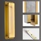 preview thumbnail 20 of 34, KAYLA 1-Light Gold LED Wall Sconce, Natural Alabaster Wall Sconce,Outdoor Sconce Rectangular Bedside Wall Lighting
