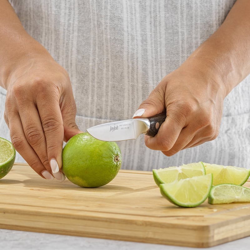 JoyJolt 2-Piece Knife Set with Slicing Knife and Pairing Knife High Carbon Steel Kitchen Knife Set - Stainless Steel