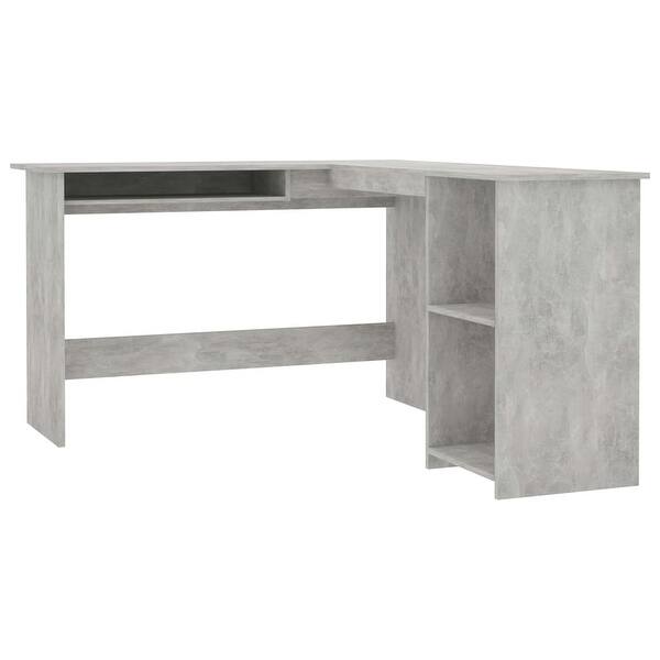 Vidaxl L Shaped Corner Desk Concrete Gray 47 2 X55 1 X29 5 Chipboard Overstock 31052183 I gives you a lot of flexibility and desktop keep your documents available in five colors: vidaxl l shaped corner desk concrete