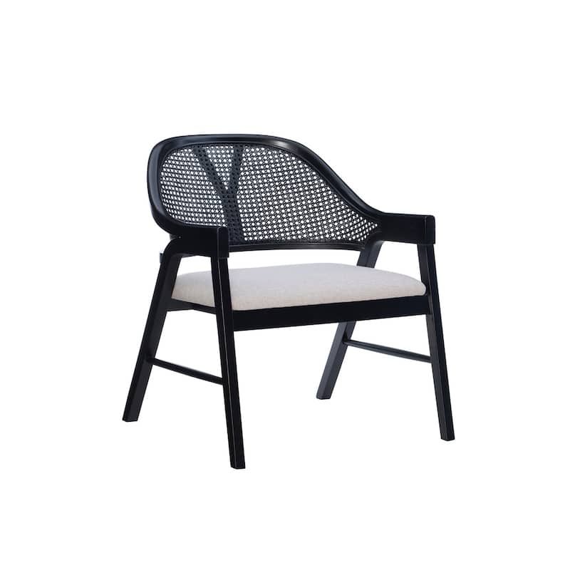 Kanoy Black Cane-Back Side Dining Chair