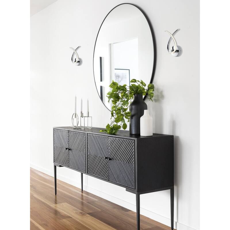 2-Light Chrome Wall Sconce With Acrylic Diffusers