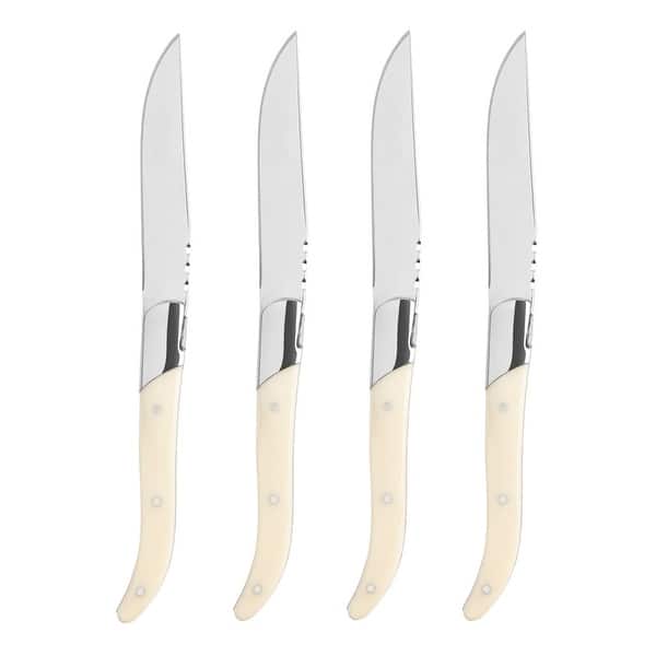 French Home Laguiole Connoisseur Steak Knives with Olivewood Handles, Set  of 4