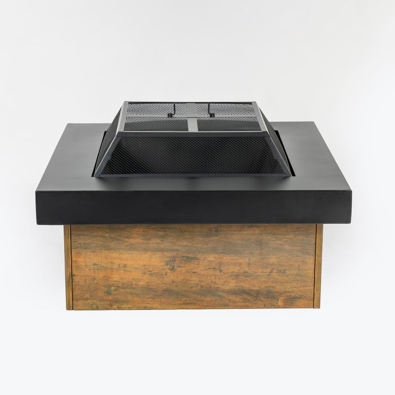36-Inch Iron Wood-Burning Fire Pit Table