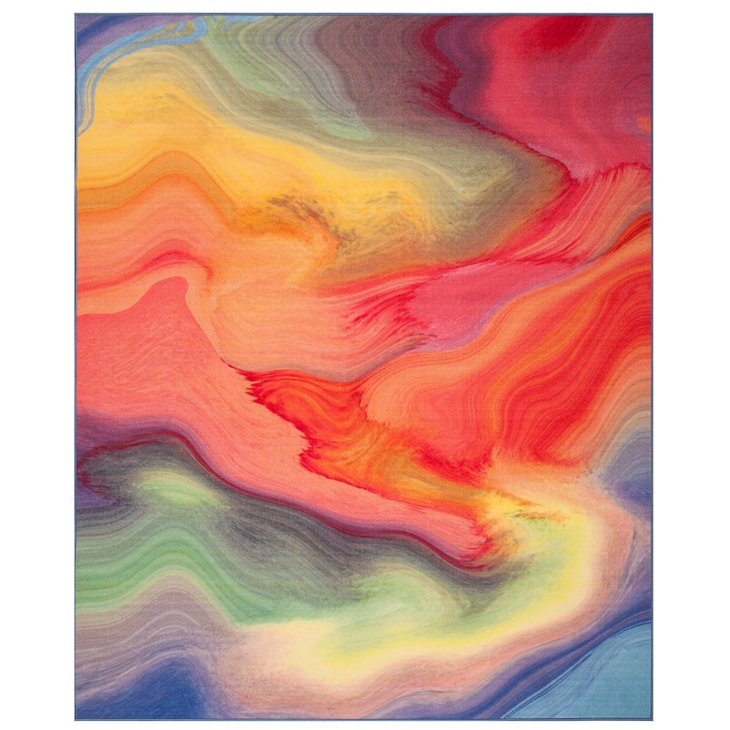 SAFAVIEH Paint Brush Machine Washable Slip Resistant Zhuldyz Watercolor