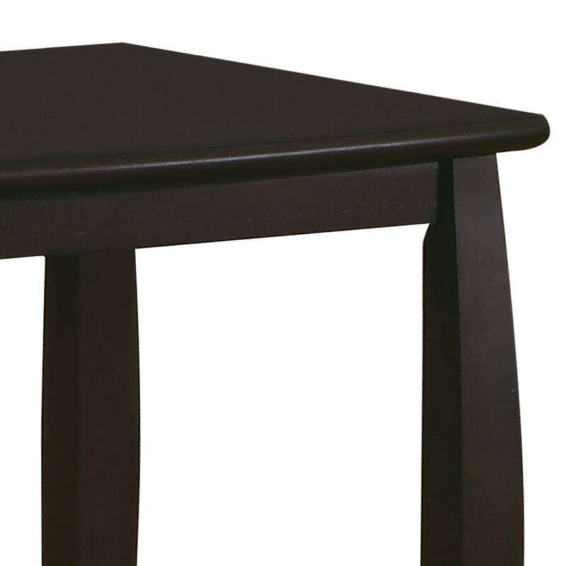 23.5 in. Dark Brown Rectangle Wood End Table, Sturdy Build End Side Table for Living Rooms