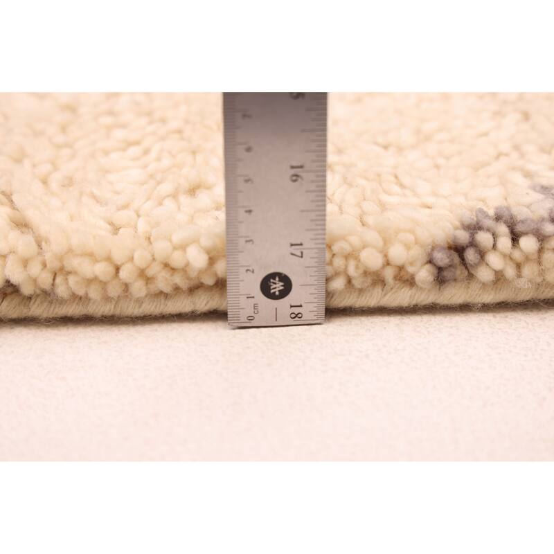 ECARPETGALLERY Hand-knotted Tangier Cream Wool Rug - 6'8 x 9'9