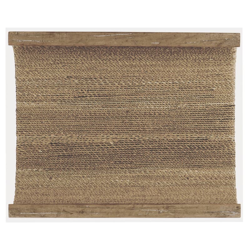 Hooker Furniture Lenny 22" Wide Glass Top Bohemian Woven Rope End