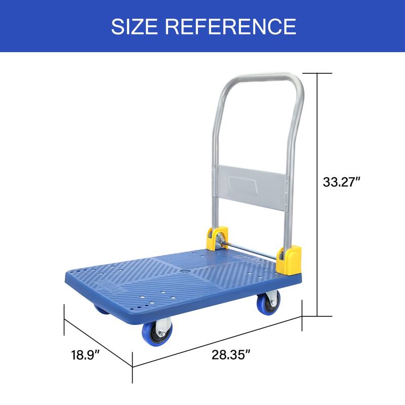 Foldable Push Hand Cart, Platform Truck