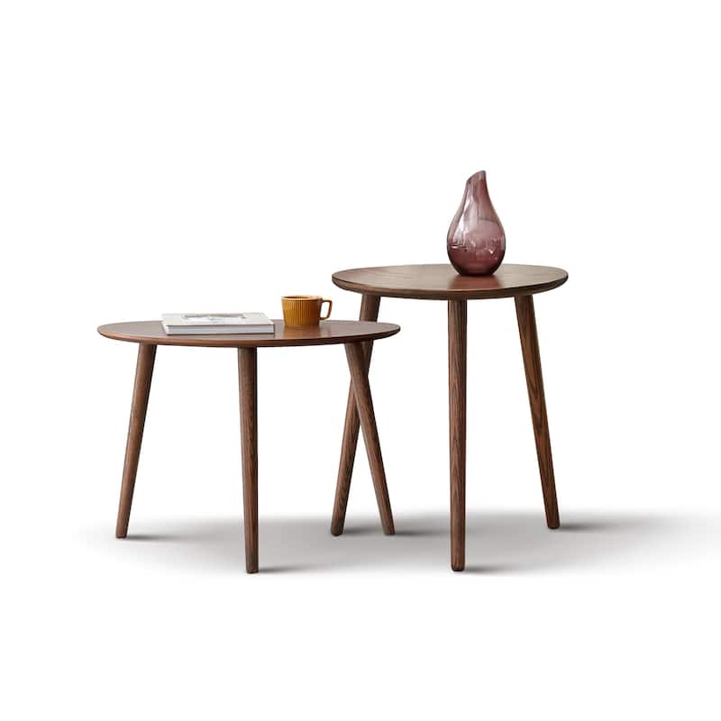 Natural Wooden Coffee Table - Walnut