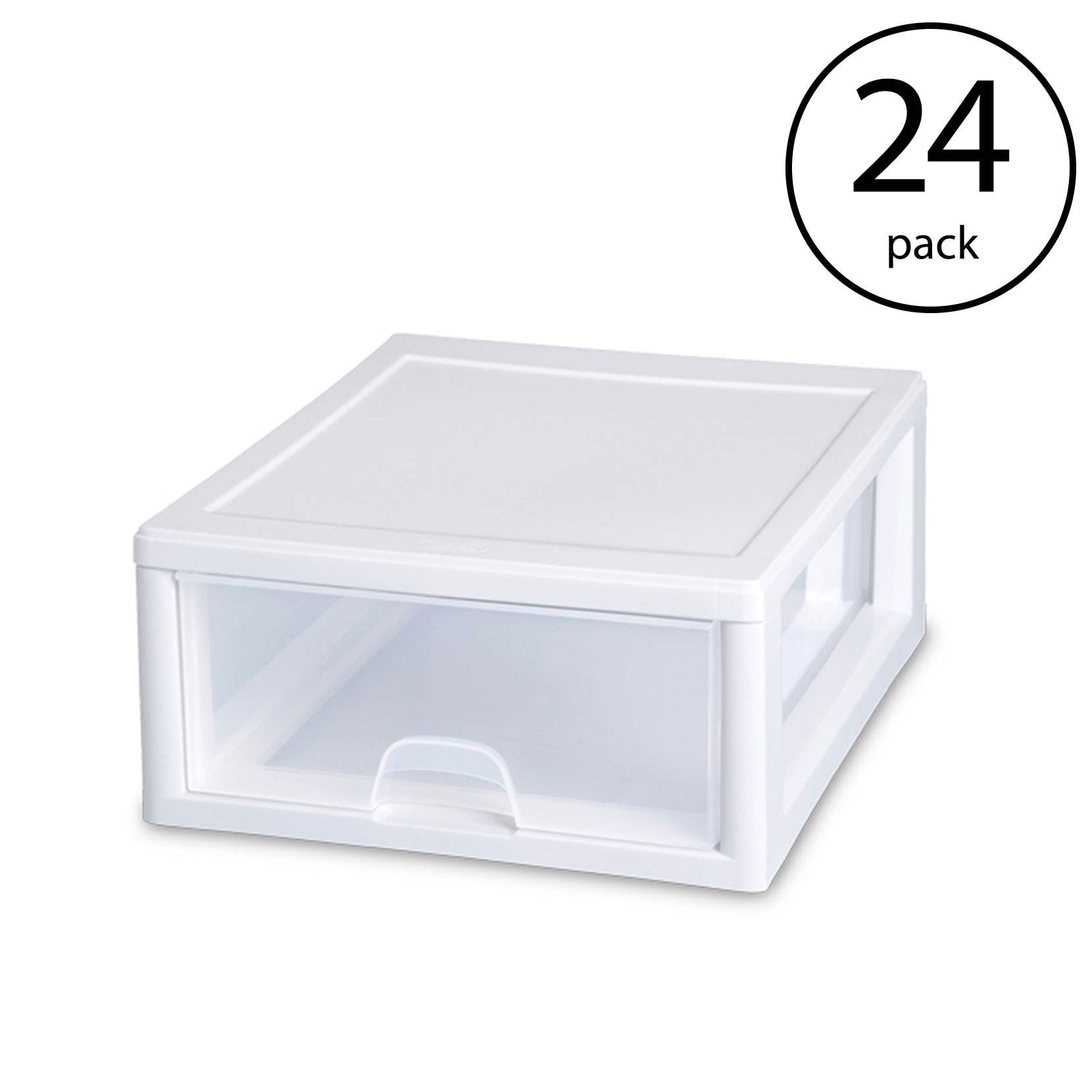 Sterilite 16 Quart Clear Plastic Stacking Storage Container Box (12 Pack)