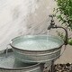 preview thumbnail 4 of 6, Glitzhome 30"L Farmhouse Galvanized Rustic Metal Fountain