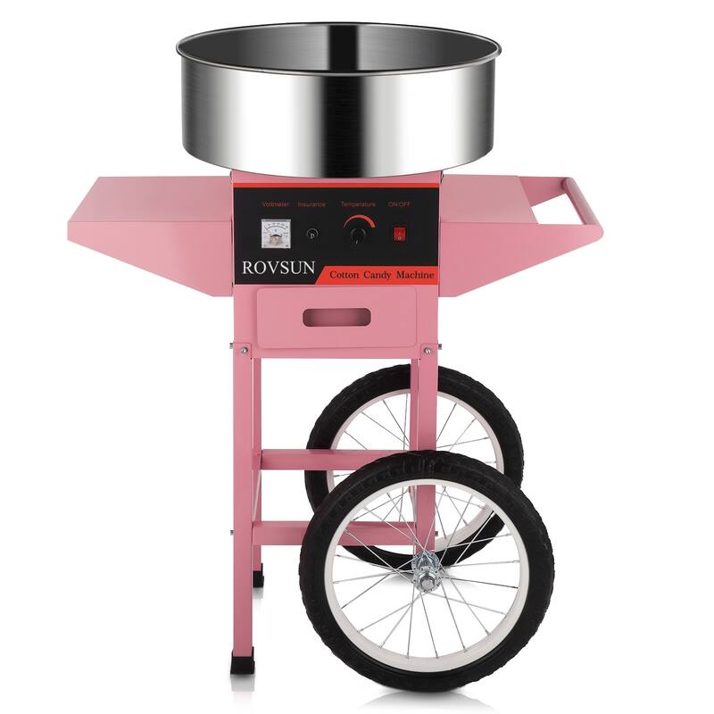 980W Commercial Cotton Candy Machine with cart