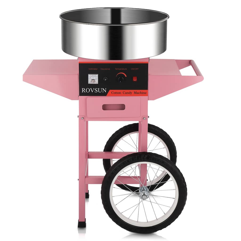 980W Commercial Cotton Candy Machine with cart