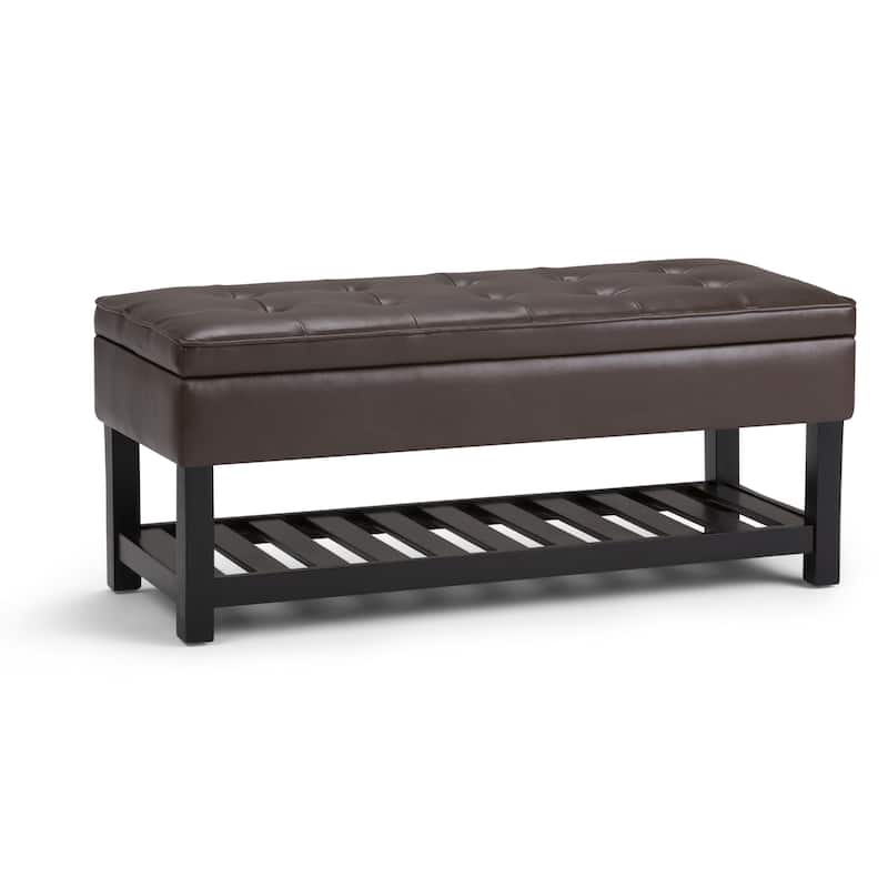 WYNDENHALL Essex 44 inch Wide Transitional Rectangle Ottoman Bench