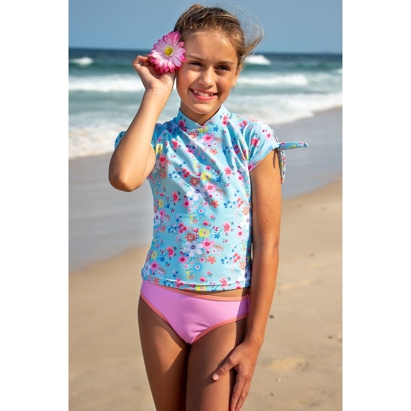 Sun Emporium Vintage Meadow Rash Guard Bikini Set Little Girls. Opens flyout.