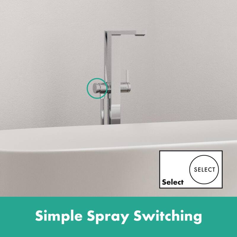 Hansgrohe 73445 Tecturis E Floor Mounted Tub Filler with Built-In