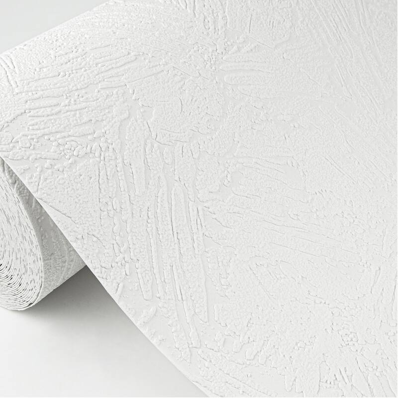 Brewster Leonardo White Plaster Paintable Wallpaper - 396in x 20.9in x 0.025in
