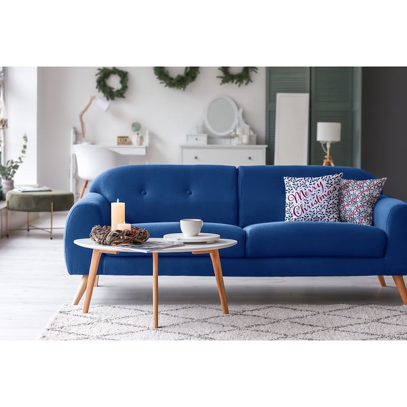 Merry Christmas with Holly Accent Pillow