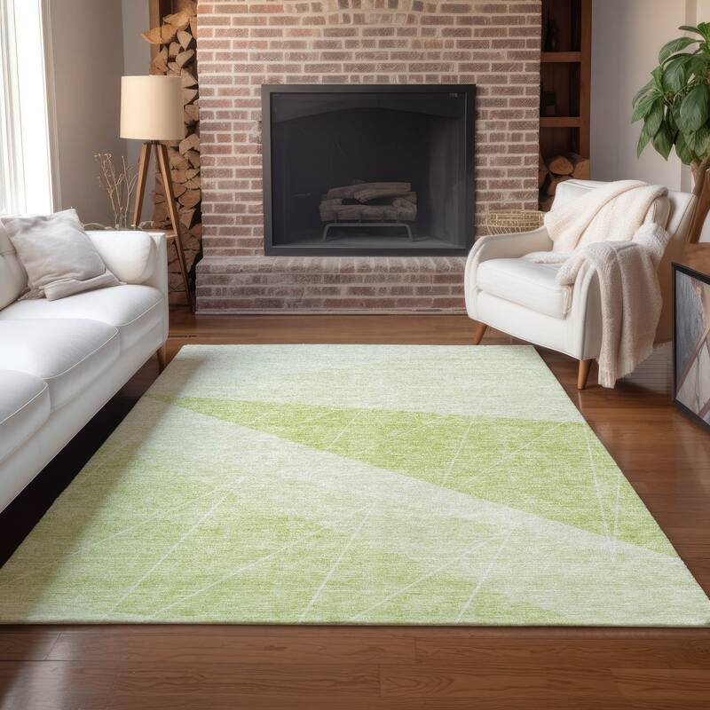 Machine Washable Indoor/ Outdoor Chantille Modern Prism Rug