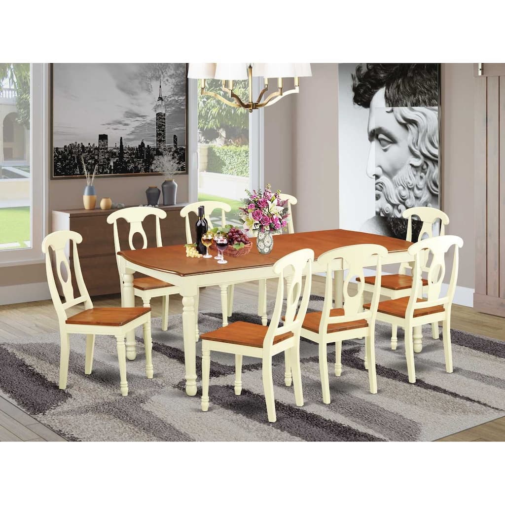 Dining Table Set - Rubber Wood Table & Chairs - Kitchen Dining Room Furniture