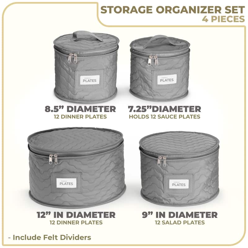 Dinnerware Quilted Storage Set (4 Pc)