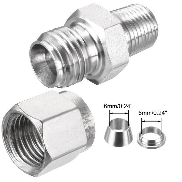 Shop Compression Tube Fitting Npt1 8 Male X 6 Tube Od With