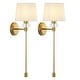 preview thumbnail 7 of 5, SAFAVIEH Lighting Athene 9-inch Wall Sconce with Bulbs (Set of 2) - 8 in. W x 9 in. D x 26 in. H