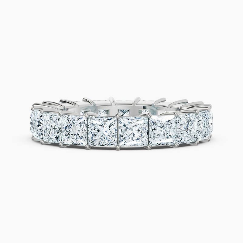 Auriya 14k Gold Princess Lab Grown Diamond Eternity Band 2.50 - 11.25 ct. tw. (F-G, VS) - 5.70 ct. wt. - 7.5 - White