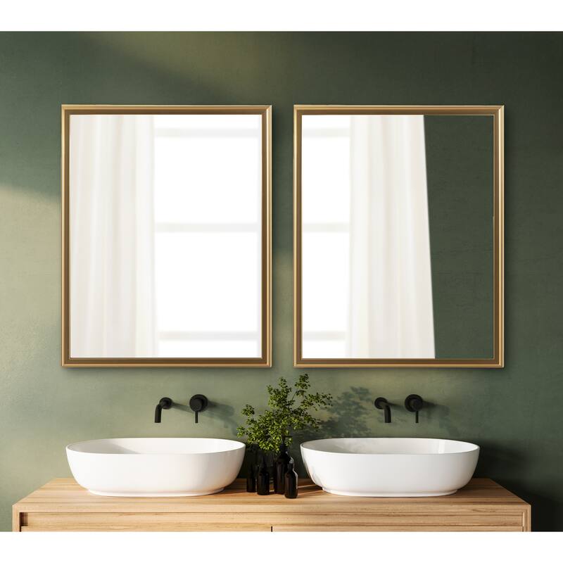 Kate and Laurel Colette Rectangle Bathroom Wall Mirror