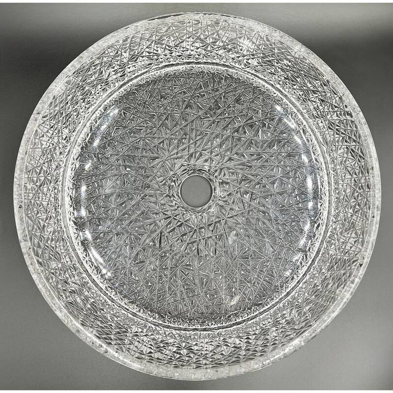 Stadium 16" & 14" Round Basin Glass Bathroom Vessel Sink