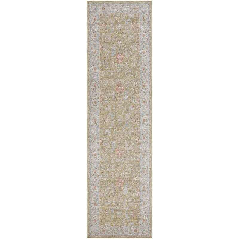 Livabliss Avant Garde Traditional Medallion Area Rug - 2'7" x 7'3" - Olive