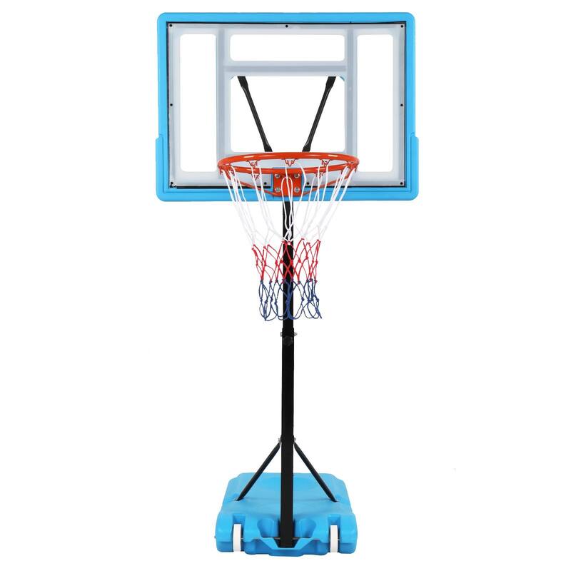 Portable Swimming Pool Basketball Hoop, 45"-53" Height Adjustable - Blue