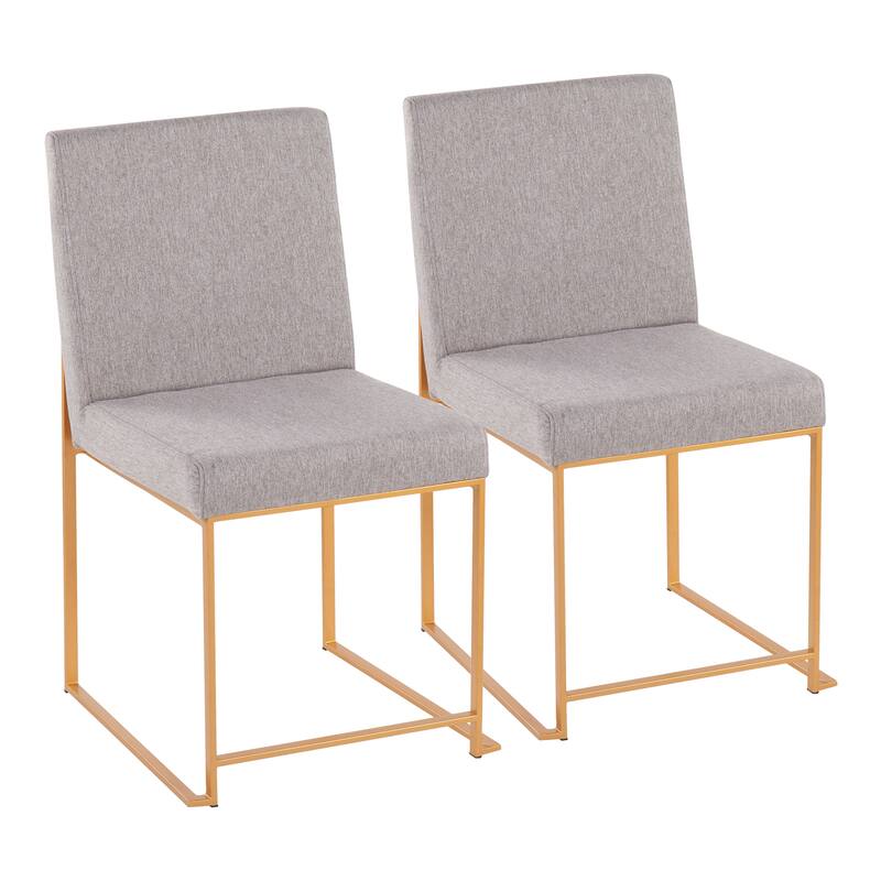 Silver Orchid Forrest Gold High Back Dining Chair - Set of 2