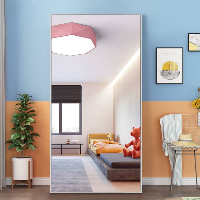 Neutypechic Huge Modern Metal Framed Floor Mirror