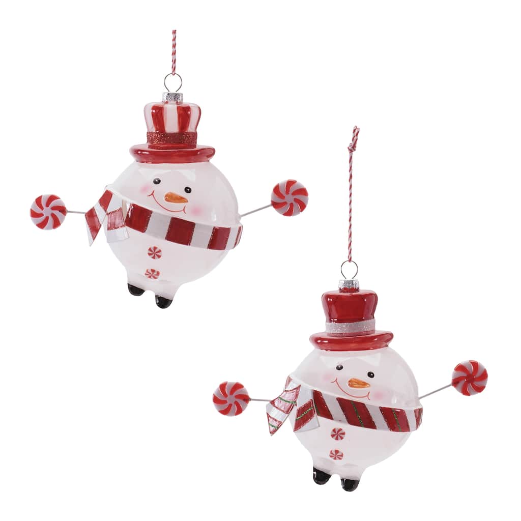 Snowman & Candy Ornament Set (Set of 6)