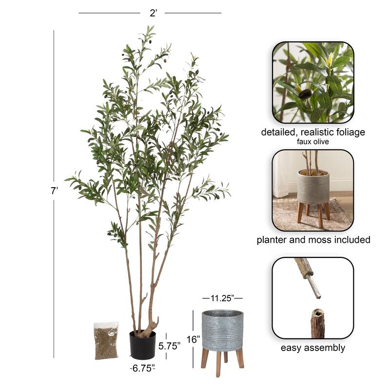 Kate and Laurel Oliveira Faux Olive Tree