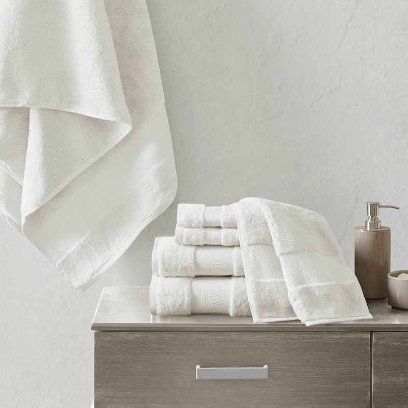 Madison Park Signature Turkish Cotton 6-piece Bath Towel Set - White