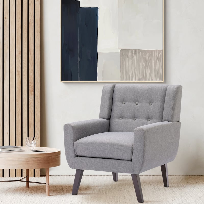 Arm Chair Morden Linen Upholstered Accent Chair Living Room Chair