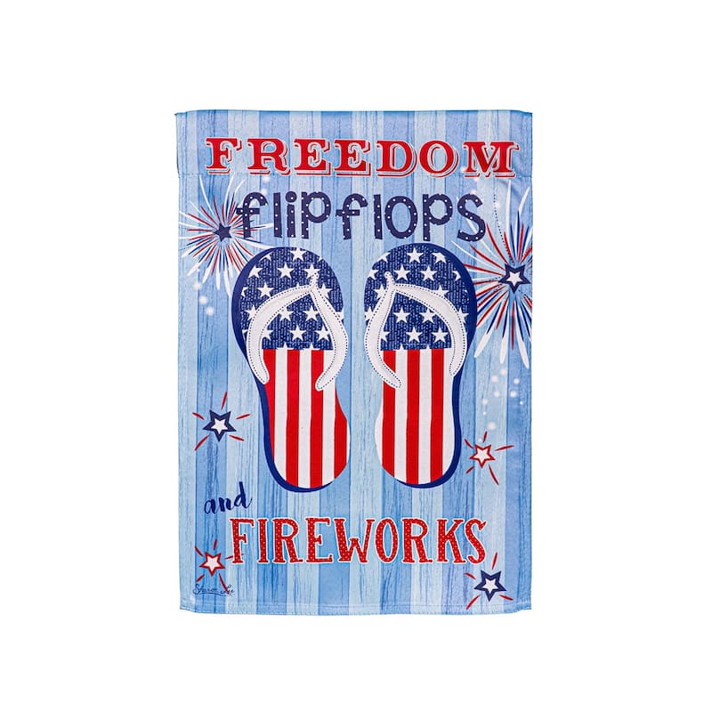 Freedom Flip Flops Suede Garden Flag