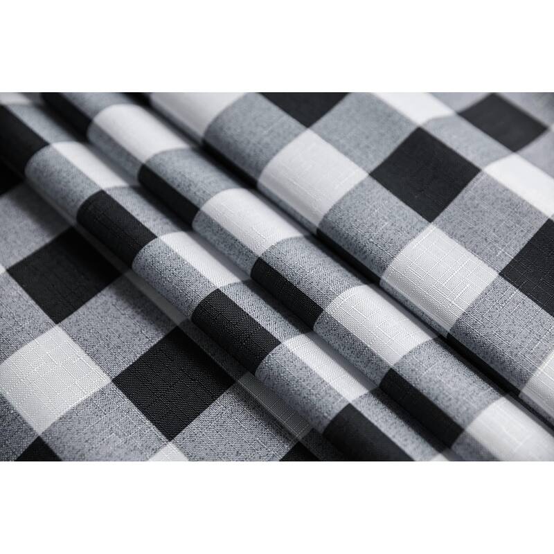 Textured Fabric Shower Curtains 72" X 72", Black & Grey Printed