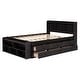 preview thumbnail 18 of 28, Full Size Wood Platform Bed with Bookcase Headboard and 6 Drawers