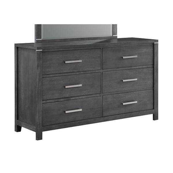 white christmas dresses New Classic Furniture Campbell 6 Drawer Dresser in Ranchero