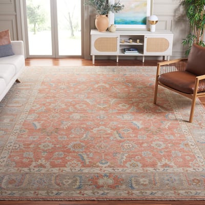 SAFAVIEH Couture Hand-Knotted Oushak Treacy Traditional Wool Rug